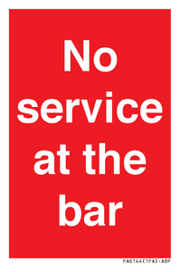 No service at the bar